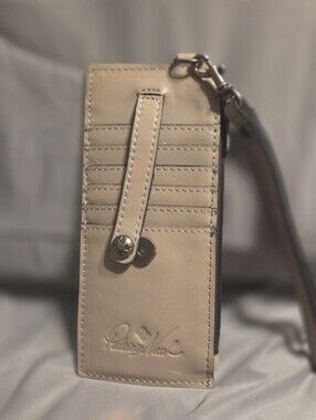 Patricia Nash Brand New No Tags Beige Card Holder Wristlet with Strap